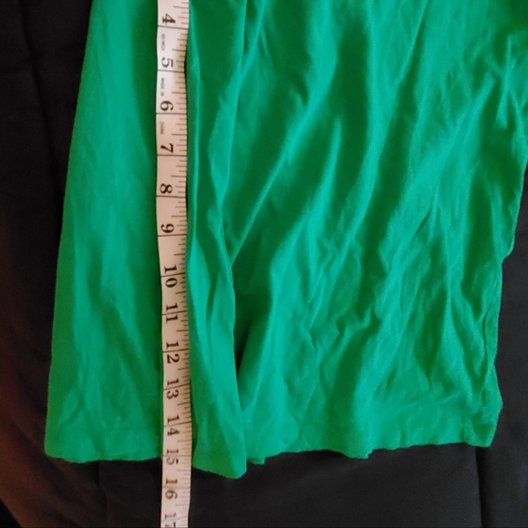 Talbots Women's Green Ruffle Front V-neck 3/4 Tee - Picture 14 of 14